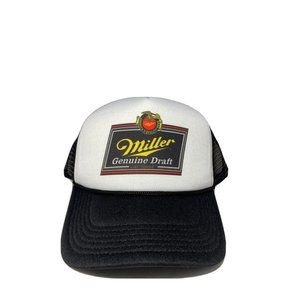 Miller Genuine Draft Beer Trucker Hat Mesh Hat Adjustable Cap Miller Hat